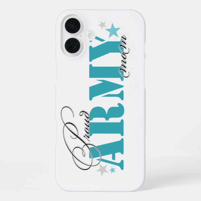 Coque iPhone Maman fière de l'armée (Verso)
