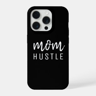 Coque iPhone 15 Pro Maman Hustle   Script moderne Fête des Mères Noire