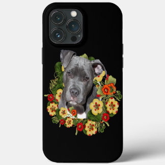 Etui iPhone 13 Pro Max maman pitbull floral
