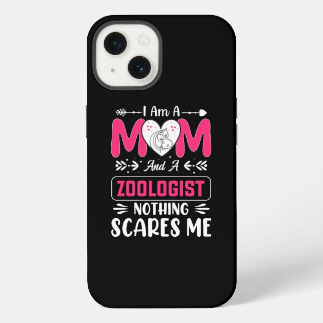 Coque iPhone Maman zoologue drôle, Maman zoologue (Verso)