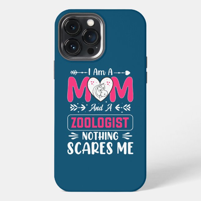 Coque iPhone Maman zoologue drôle, Maman zoologue (Verso)