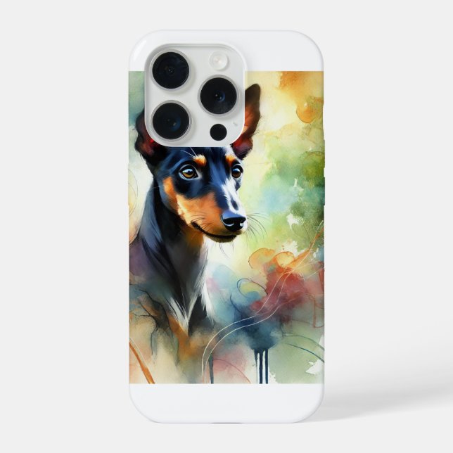 Coque iPhone Manchester terrier 071024AREF113 - Watercolor (Verso)