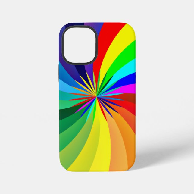 Coque iPhone Mandala-46556 couleur arc-en-ciel (Verso)