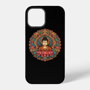 Coque iPhone 12 Mandala avec bouddha