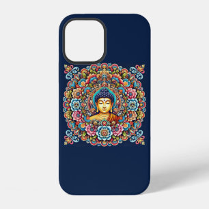 Coque iPhone 12 Mandala avec bouddha