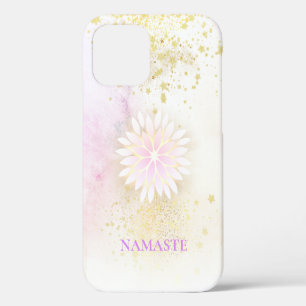 Coque iPhone 12 *~* Mandala Dahlia Pastel Lavande Pêche AP2