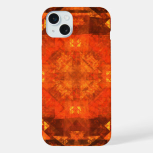 Coque iPhone 15 Plus Mandala d'art abstrait de feu de bénédiction Desig