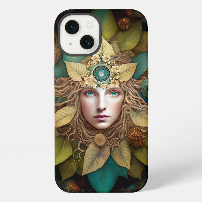 Coque iPhone Mandala de la Déesse de la Nature (Verso)