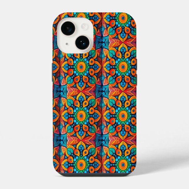 Coque iPhone Mandala Ethnique Audacieux (Verso)