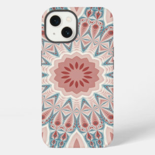 Etui iPhone 13 Mandala fractal art moderne saisissant en kaléidos