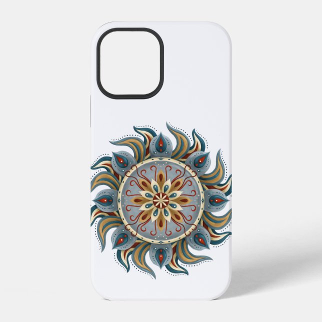 Coque iPhone Mandala peint (Verso)