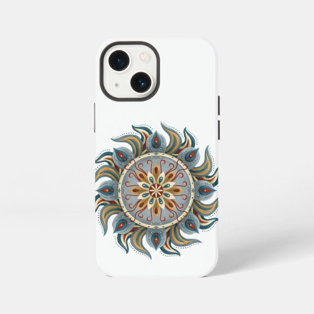 Coque iPhone Mandala peint (Verso)