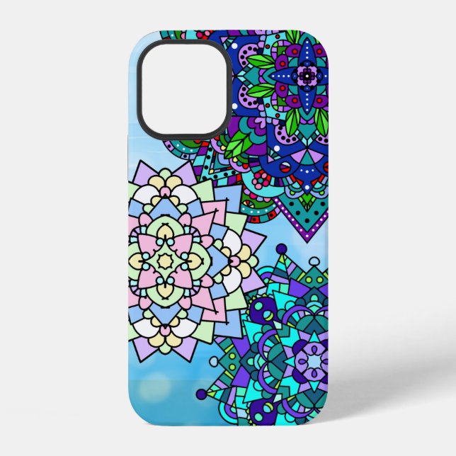 Coque iPhone Mandalas Colorés  (Verso)