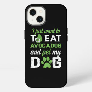 Etui iPhone 13 Manger des Avocats Caresser Mon Chien Drôle Vegan