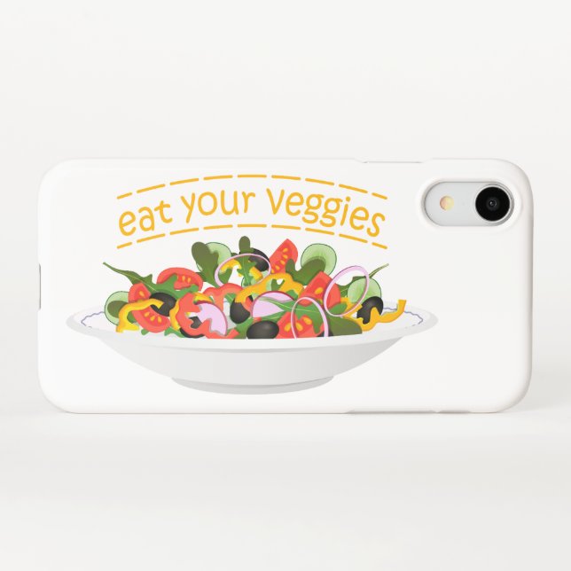 Coque iPhone Mangez vos Légumes Citer salade fraîche mélange bo (Dos Horizontal)
