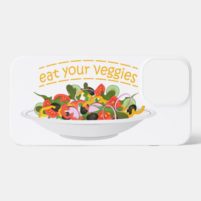 Coque iPhone Mangez vos Légumes Citer salade fraîche mélange bo (Verso Horizontal)