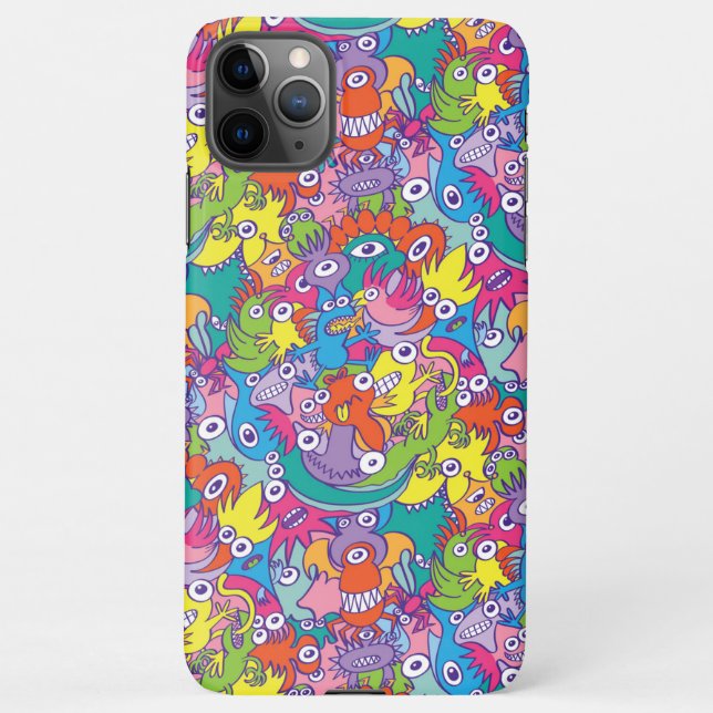 Coque iPhone Manifestation colorée de monstres amusants dans le (Dos)