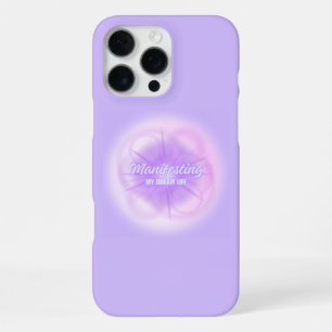 Coque iPhone 16 Pro Max Manifestation de ma vie de rêve Aura Violet Brilla