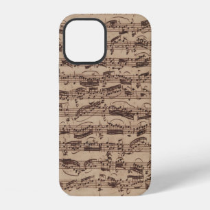 Coque iPhone 12 Manuscrit Bach Musique Feuille Antique