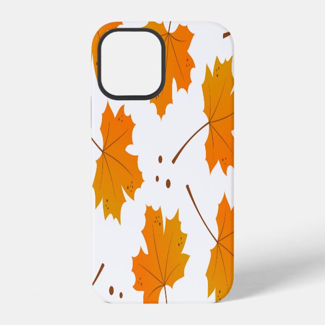 Coque iPhone Maple Mirth : Feuilles d'automne de dessin (Verso)