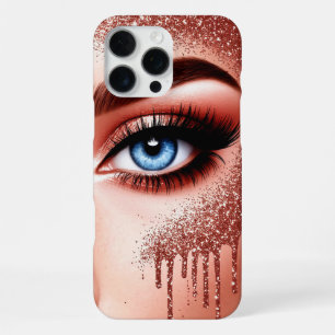 Coque iPhone 16 Pro Max 💎 Maquillage Rose Gold Glam Pour Amoureux de Beau