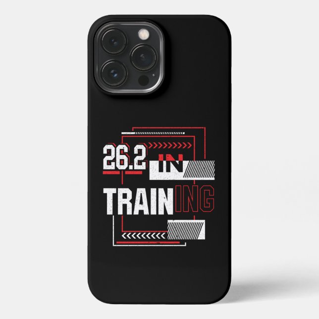 Coque iPhone Marathon - 26.2 en formation Abstraite (Verso)