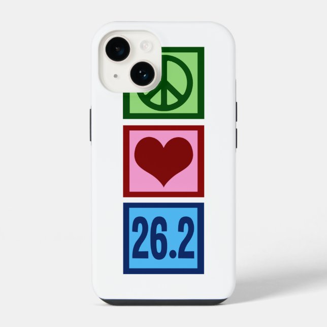 Coque iPhone Marathon Amour Paix (Verso)