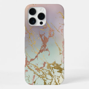 Coque iPhone 16 Pro Max Marbre beige élégant Vert sauge menthe Or rose