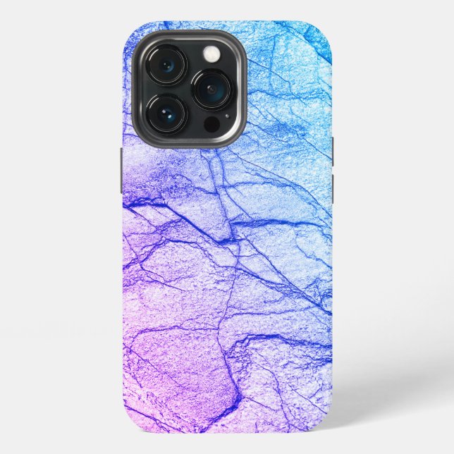 Coque iPhone Marbre bicolore violet (Dos)