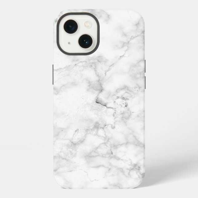 Coque iPhone Marbre blanc (Verso)
