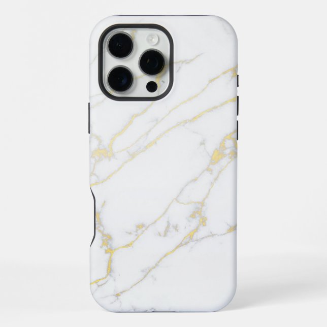 Coque iPhone Marbre Blanc  (Verso)