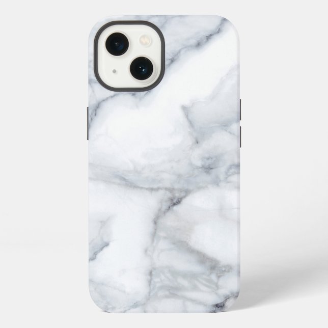 Coque iPhone Marbre blanc Carrara Calacatta Texture (Verso)