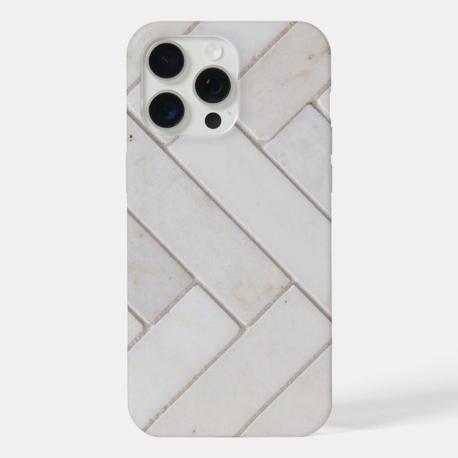 Coque iPhone Marbre Blanc Élégant (Verso)