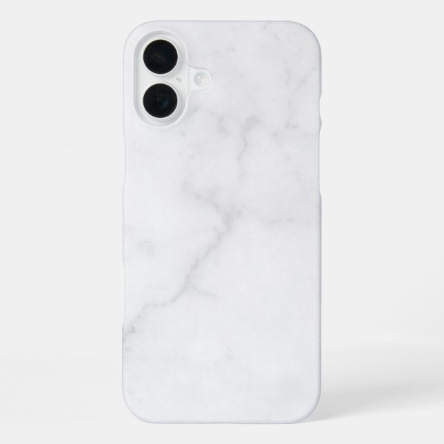 Coque iPhone Marbre Blanc Élégant (Verso)