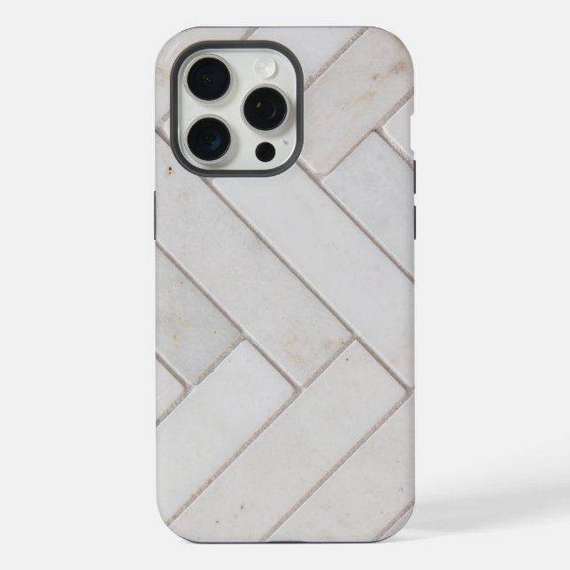Coque iPhone Marbre Blanc Élégant (Verso)