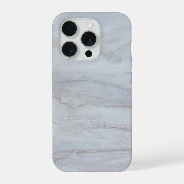 Coque iPhone Marbre Blanc Élégant (Verso)