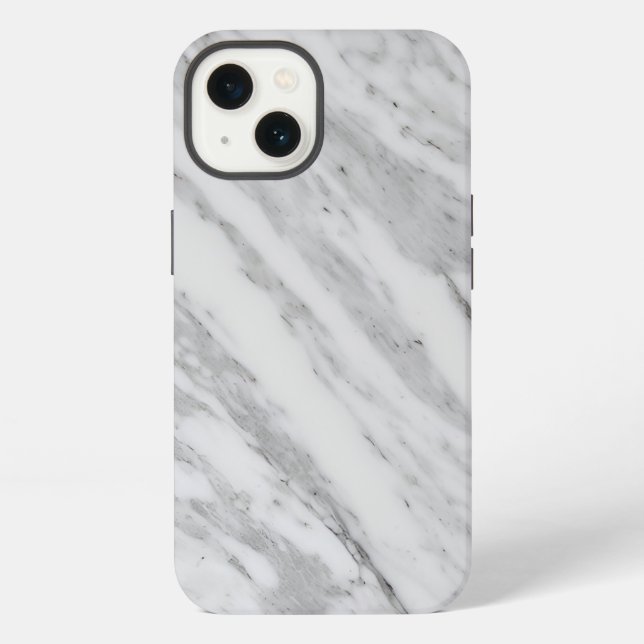 Coque iPhone Marbre Blanc Élégant (Verso)