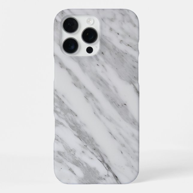 Coque iPhone Marbre Blanc Élégant (Verso)