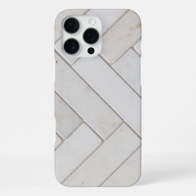 Coque iPhone Marbre Blanc Élégant (Verso)