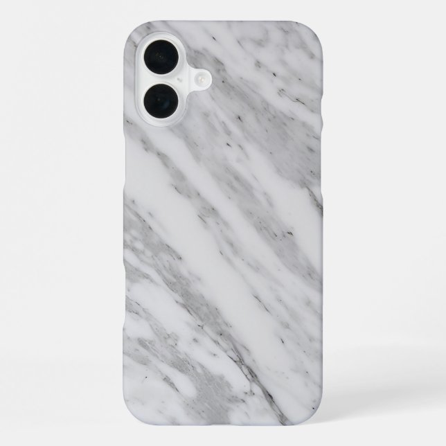 Coque iPhone Marbre Blanc Élégant (Verso)