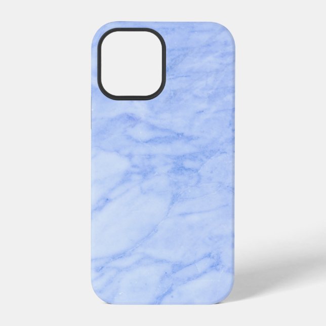 Coque iPhone Marbre bleu ciel (Verso)