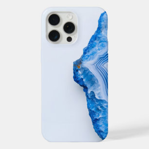 Coque iPhone 15 Pro Max Marbre bleu poussiéreux en pierre moderne