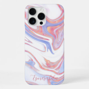 Coque iPhone 16 Pro Max Marbre Bubble Gum Personnalisable