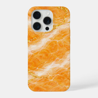 Coque iPhone 15 Pro Marbre Creamsicle avec tourbillons ivoire et veinu