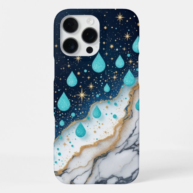 Coque iPhone Marbre d'Aqua (Verso)