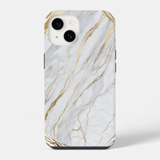 Coque iPhone marbre doré  (Verso)