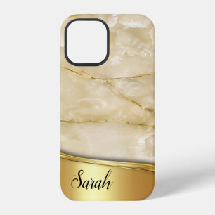 Coque iPhone 12 Marbre doré tendance cool