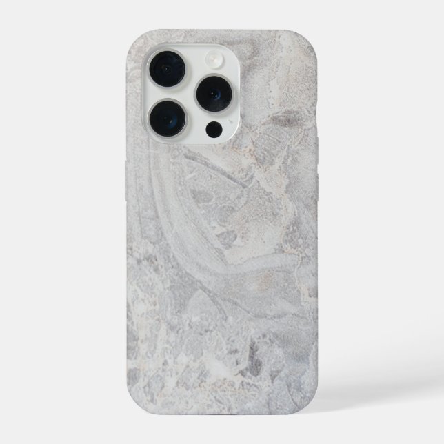 Coque iPhone Marbre Gris Élégant (Verso)