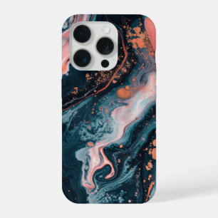 Coque iPhone 15 Pro Marbre Liquide Abstrait Moderne