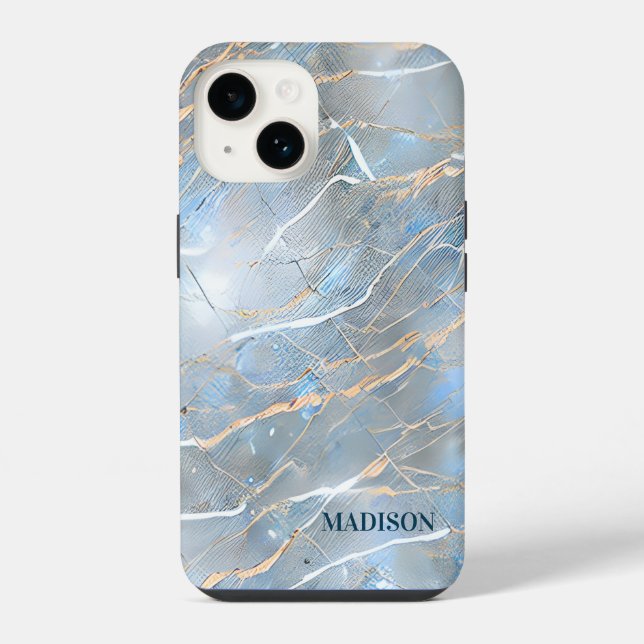 Coque iPhone Marbre nacré (Verso)